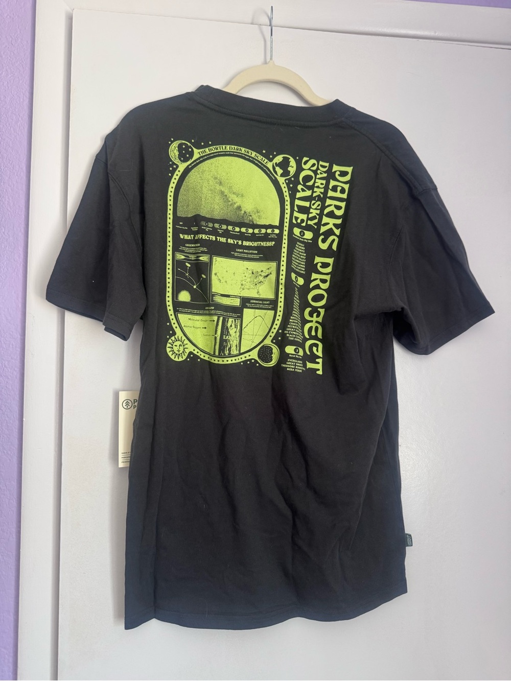 Parks Project “Bortle Dark Sky Scale” Glow in the Dark Tee – NWT (Black)
